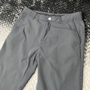 Bonobos Golf Pants Mens 34x30 Blue Gray Slim Taper Performance Chino Houndstooth